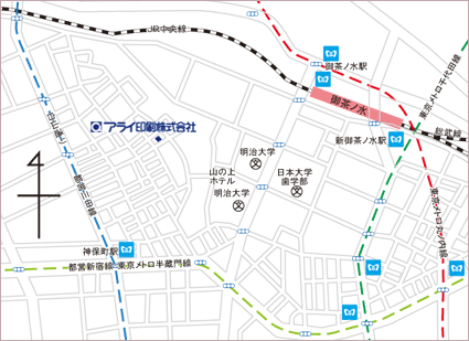 アライ印刷　地図